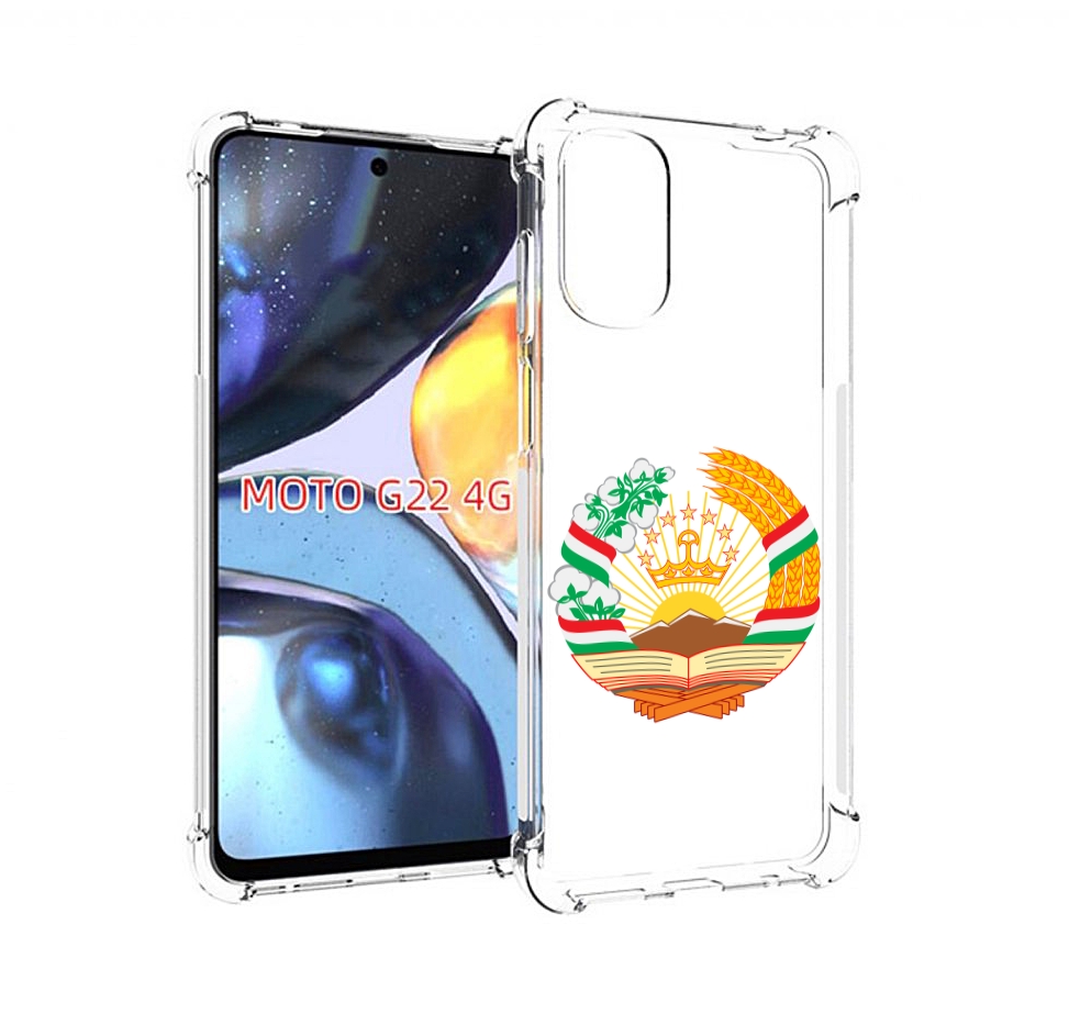 

Чехол MyPads герб-таджикистана для Motorola Moto G22 4G, Прозрачный, Tocco