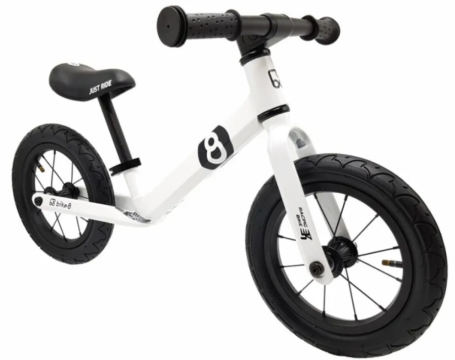 Беговел BIKE8 Racing AIR 12, White (белый)