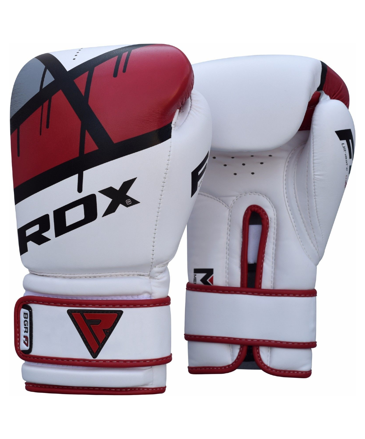 Боксерские перчатки RDX BGR-F7 RED BGR-F7R, красные, 8 унций