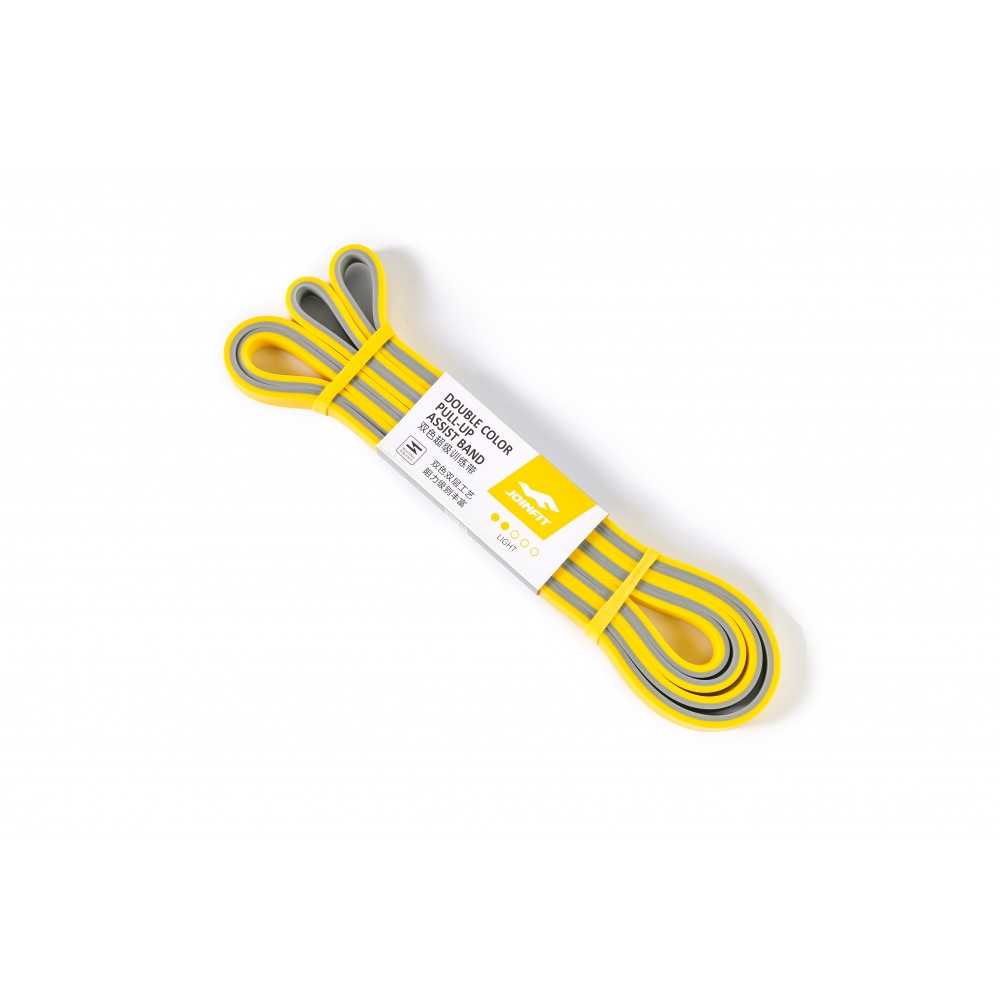 Эспандер петля JOINFIT латексная до 13 кг J.S.059B, желтый/серый