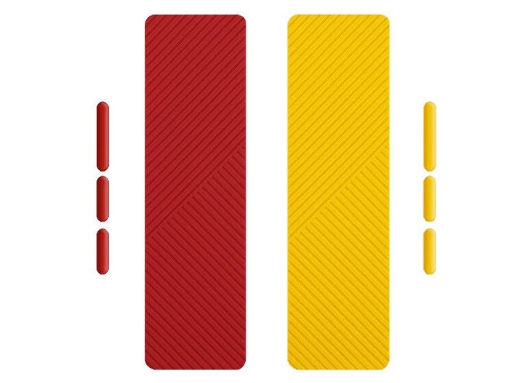 фото Ремешки uniq heldro flexgrip для чехла на iphone 12/12 pro (2 шт.) красный/желтый