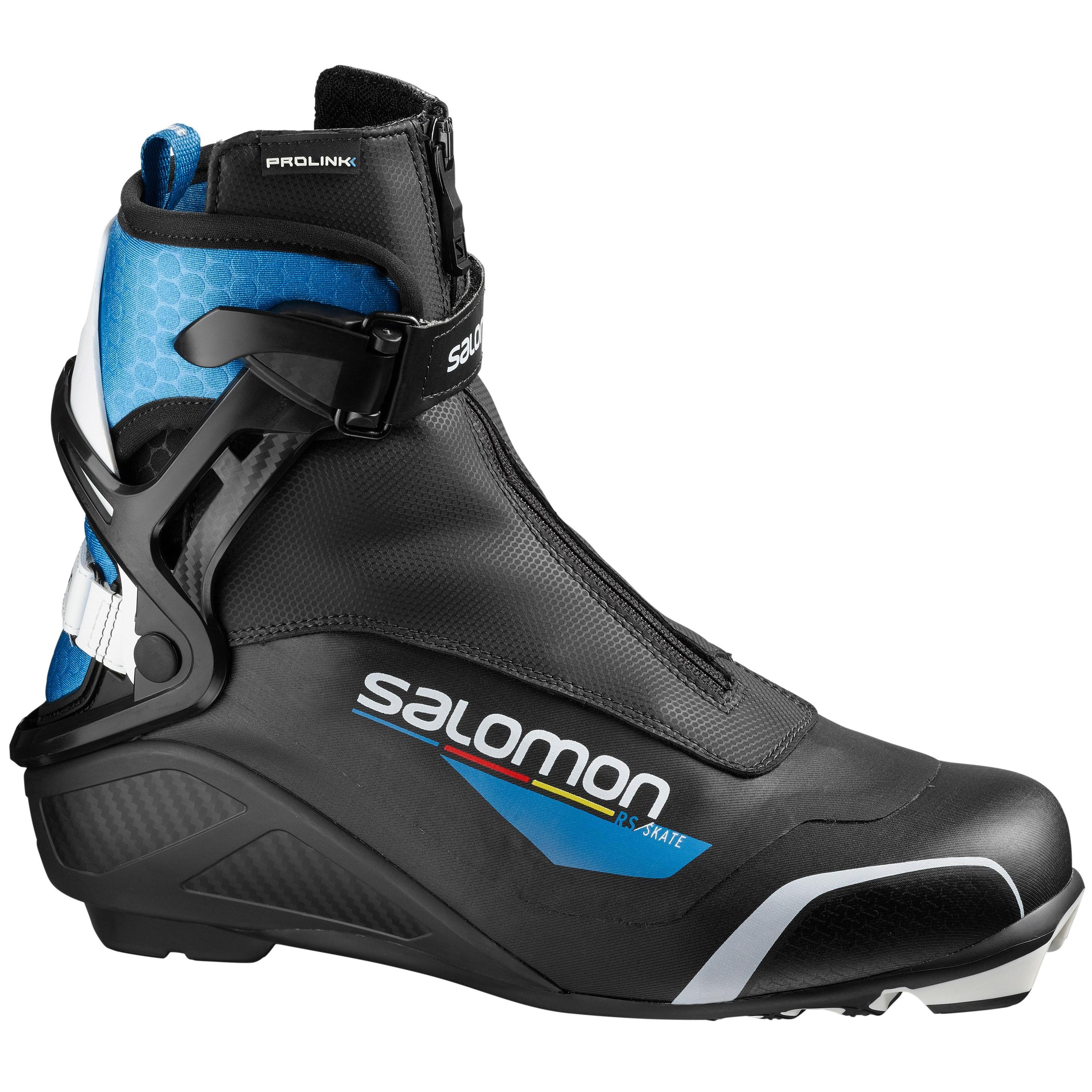 фото Ботинки для беговых лыж salomon rs prolink 2021, голубые/черные, 45.5