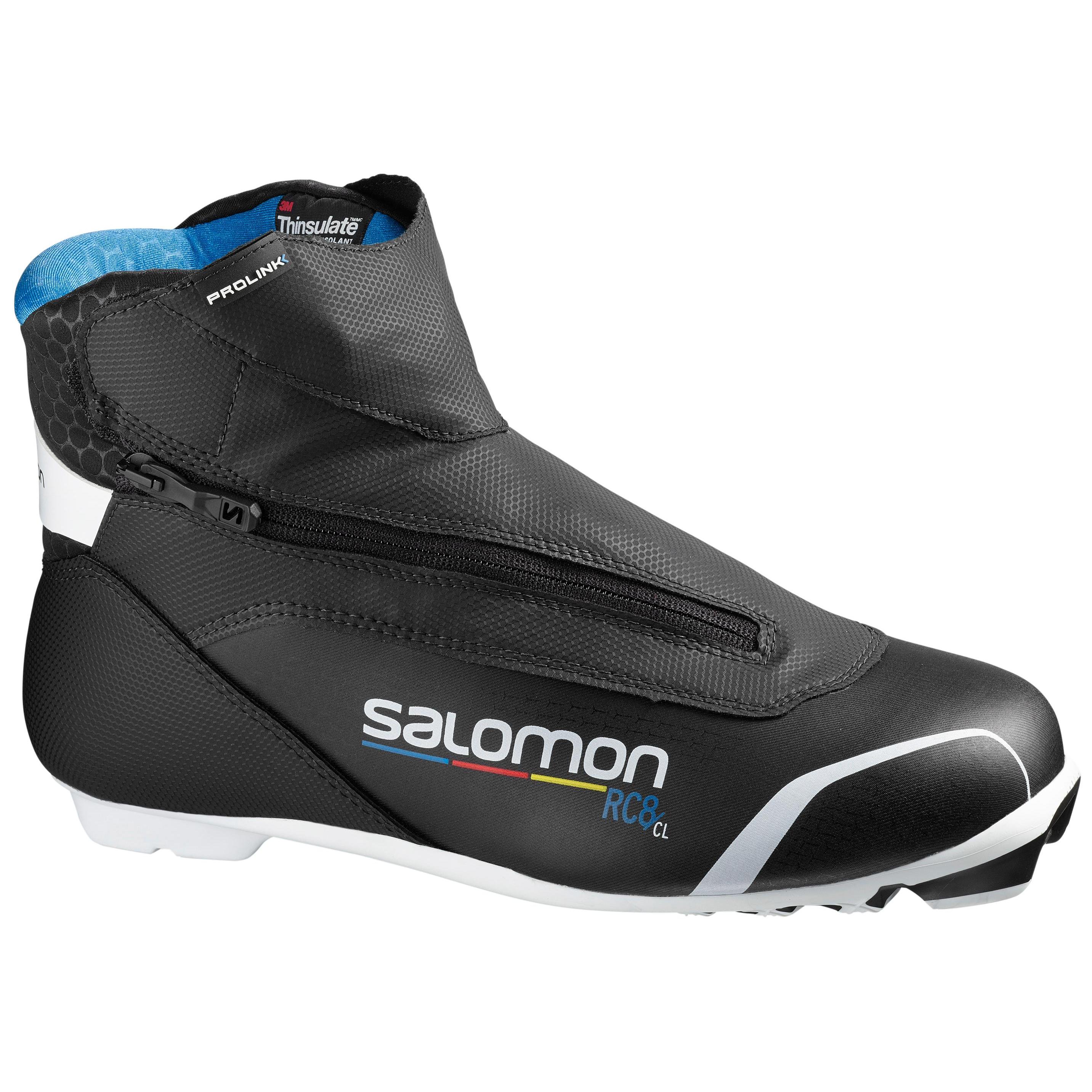 фото Ботинки для беговых лыж salomon rc8 prolink 2020, белые/голубые/черные, 42.5