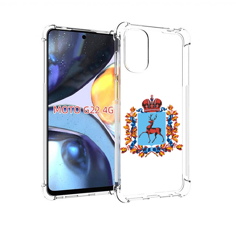 

Чехол MyPads герб-нижегородская-область для Motorola Moto G22 4G, Прозрачный, Tocco