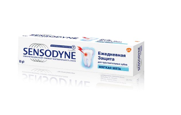 Зубная паста Sensodyne ежедневная защита для чувствительных зубов мягкая мята 65г зубная паста sensodyne комплексная защита для чувствительных зубов 50 мл