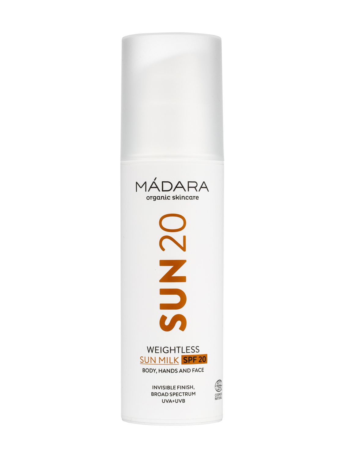 фото Солнцезащитное молочко для тела madara weightless sun spf20 с маслом малины 150 ml