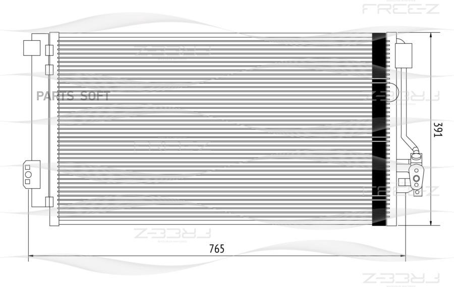 Радиатор кондиционера автомобильный Freeze KC0253