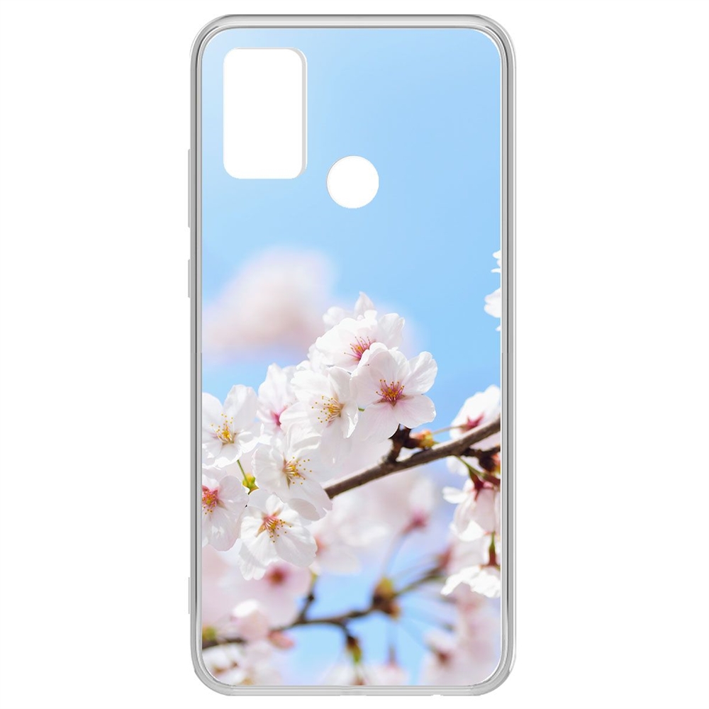 фото Чехол-накладка krutoff clear case цветение для honor 9a/play 9a