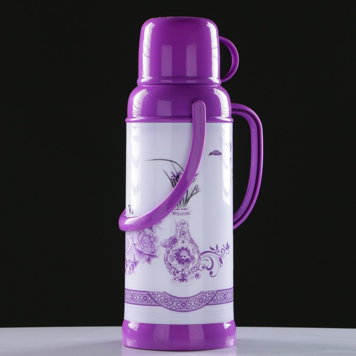 фото Термос "beautiful flowers" 2 л, 18х39 см, микс nobrand