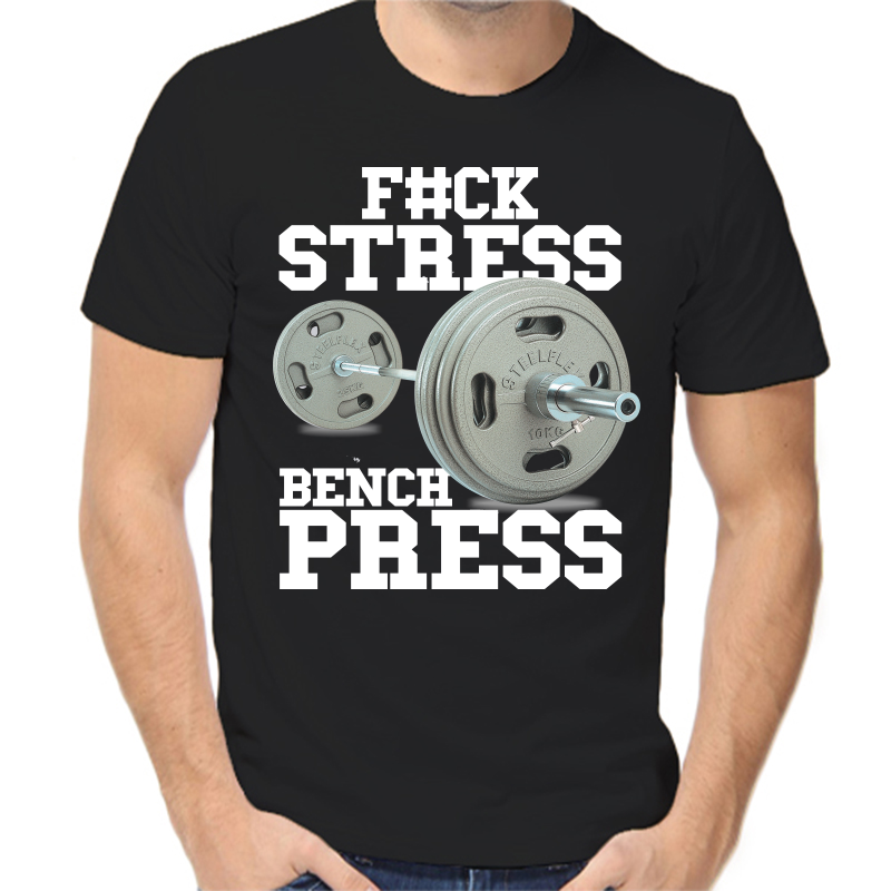 

Футболка мужская черная 58 р-р fuck stress bench press, Черный, fm_fuck_stress