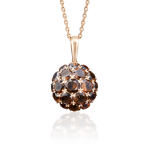 

Кулон из золота PLATINA jewelry 03-2277, раухтопаз, 03-2277