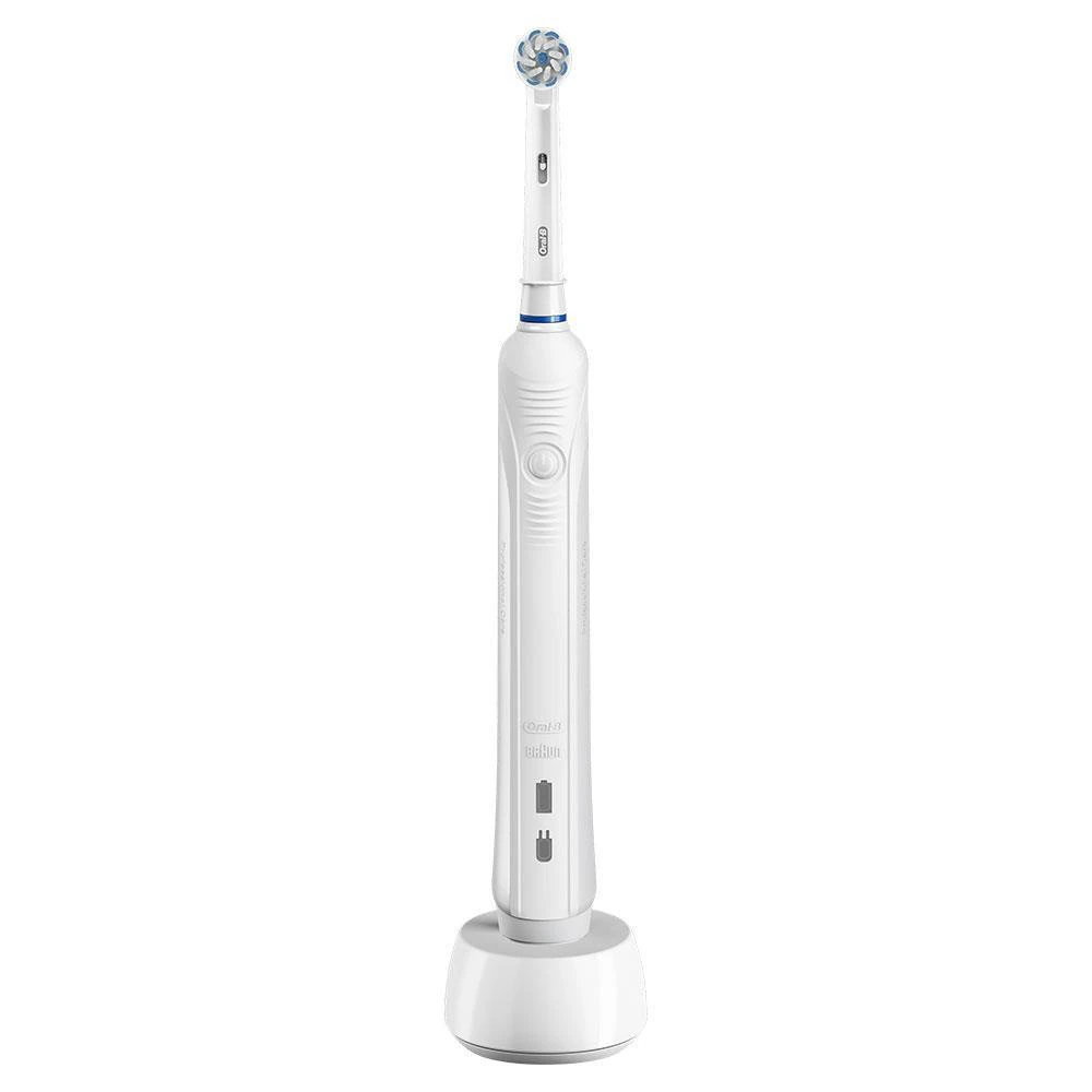 Электрическая зубная щетка Oral-B Pro 500 Sensitive Clean D16.513.1U белая средство для чистки ванной комнаты 500 мл clean plus