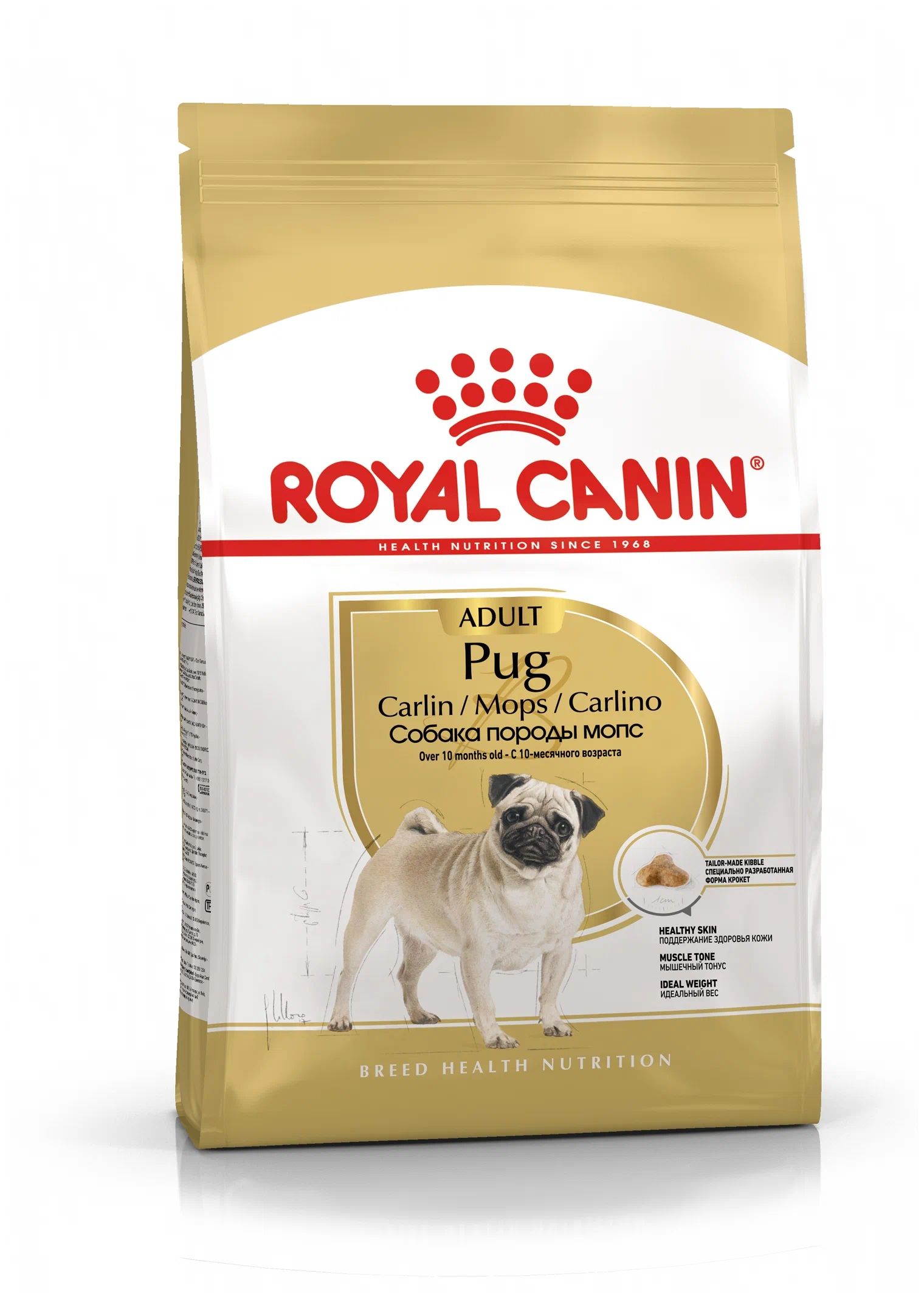 

Сухой корм для собак Royal Canin Pug Adult, для мопса, 1,5 кг