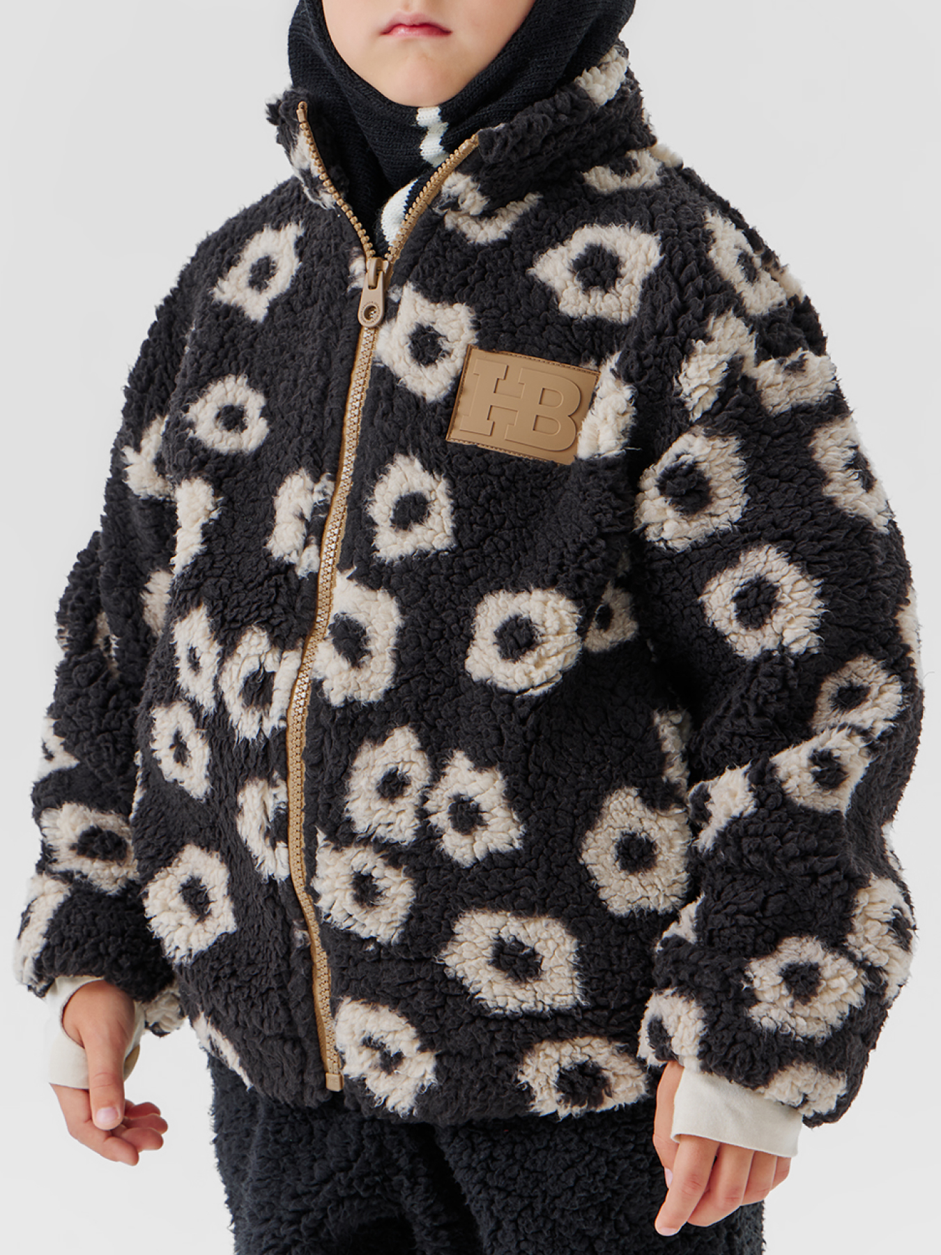 

Толстовка детская Happy Baby 89062, black (flower), 116, Черный;белый, 89062