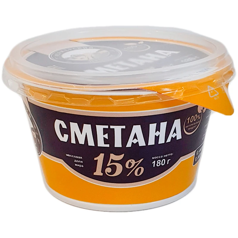 

Сметана Фермерский Продукт 15% 180 г