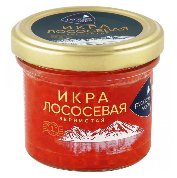 

Икра горбуши Русское море зернистая, лососёвая, 95 г