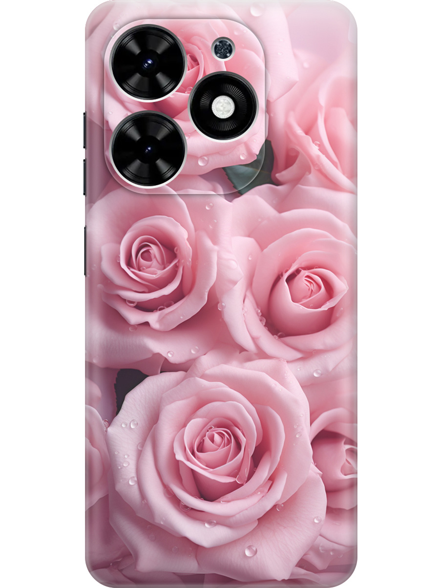 

Силиконовый чехол на Tecno Spark Go 2024 / Spark 20 / 20C / Pop 8 с принтом "Букет роз", Прозрачный;розовый, 777768822