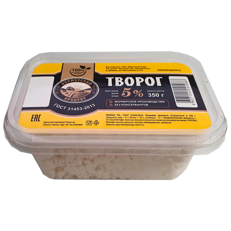 

Творог Фермерский Продукт 5% 350 г