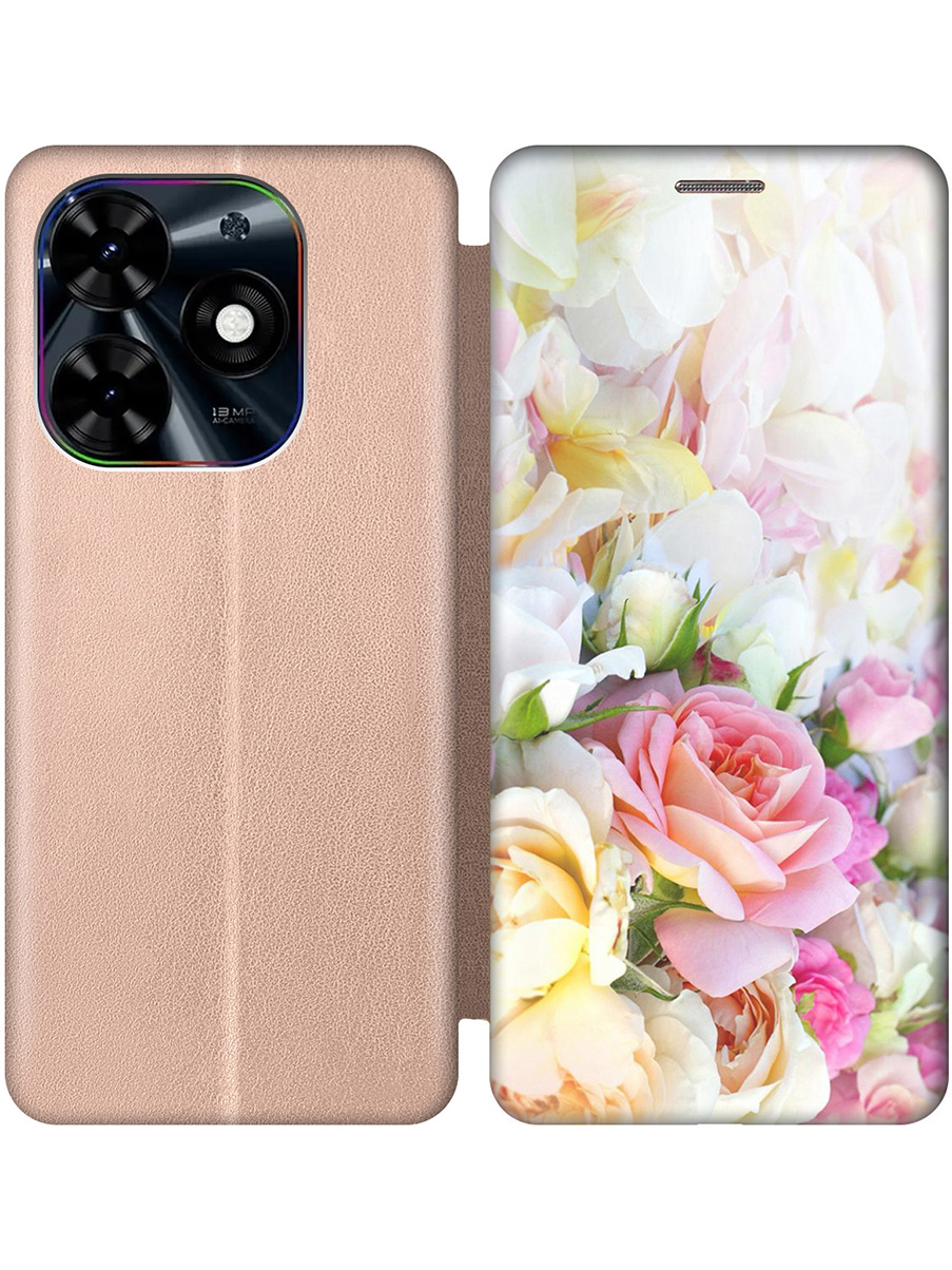 

Чехол-книжка на Tecno Spark Go 2024 / Spark 20 / 20C / Pop 8 с принтом золотой 960866, Золотистый;белый;желтый;розовый, 777768821
