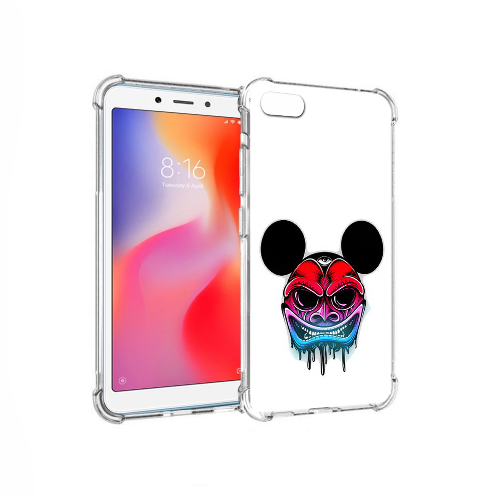 

Чехол MyPads Tocco для Xiaomi Redmi 6A микки в маске (PT113916.305.473), Прозрачный, Tocco
