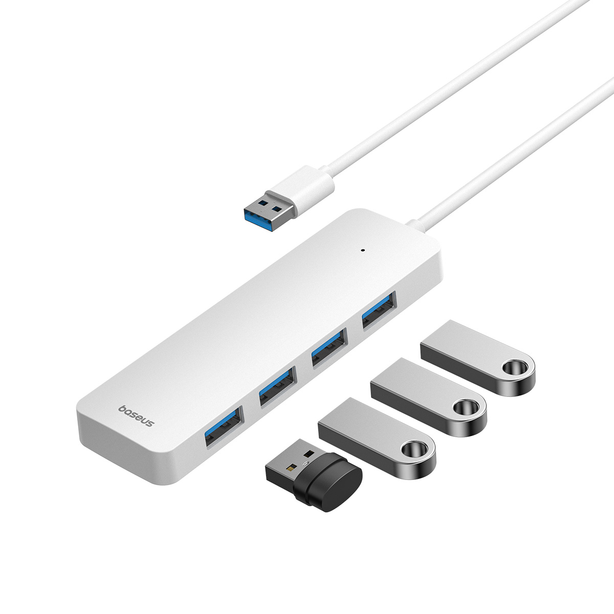 

Кабель Baseus USB HUB вилка-вилка 1.5м (00-90013563) белый, HUB