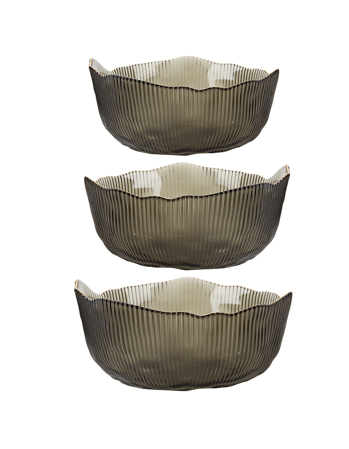 

Салатники 3 шт Nouvelle Frost strip, стекло, 1300 мл, 9950307-1]ENS