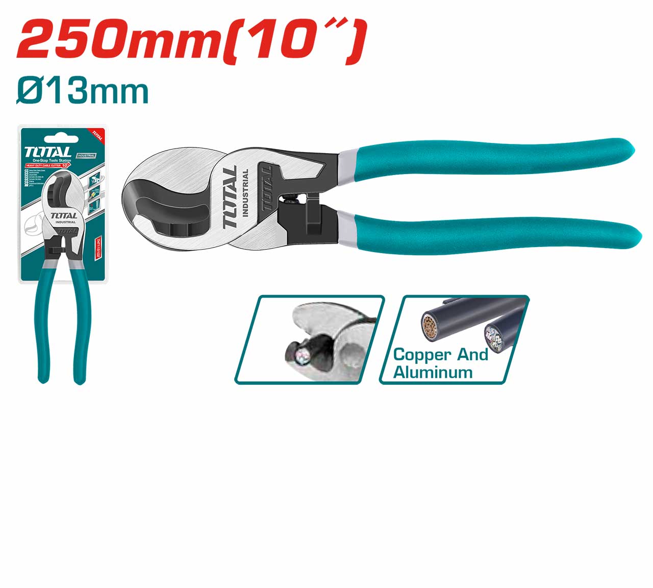 Ножницы для резки кабеля Total THT115102 250мм