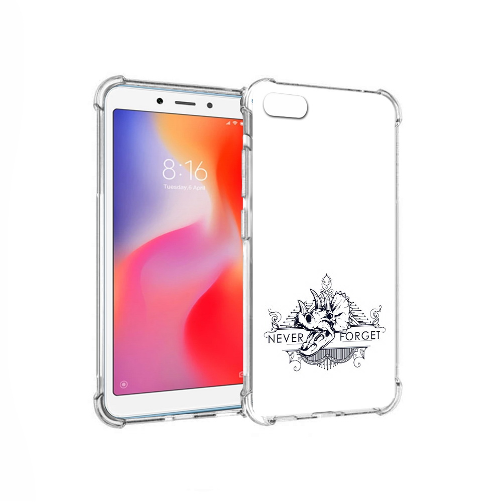

Чехол MyPads Tocco для Xiaomi Redmi 6A логотип носорога никогда не забуду, Прозрачный, Tocco