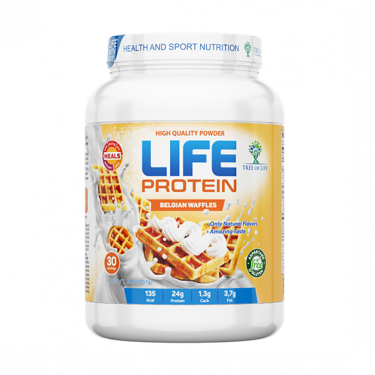 фото Протеин tree of life life protein 907 г belgian waffles