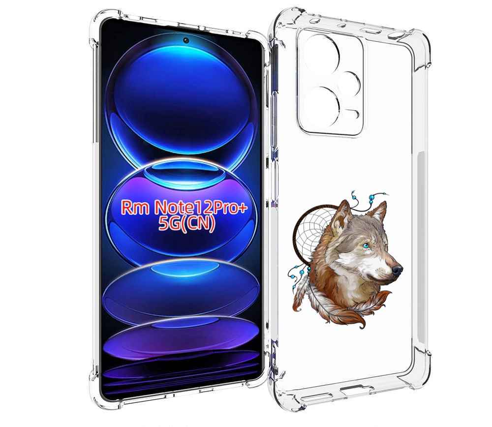 

Чехол MyPads волк и ловец снов для Xiaomi Redmi Note 12 Pro + Plus, Прозрачный, Tocco