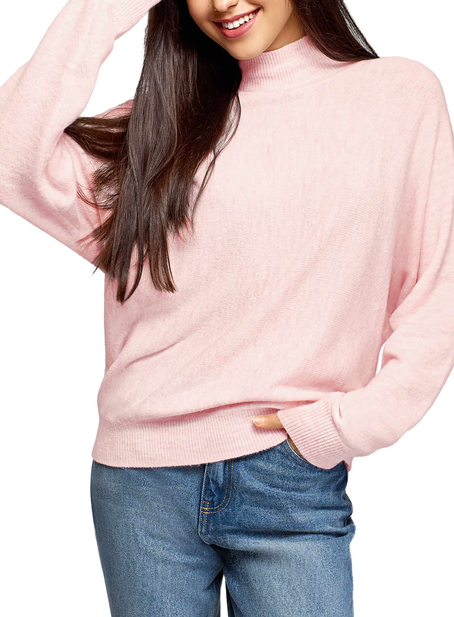 

Свитер женский oodji 64407147 розовый XL, 64407147