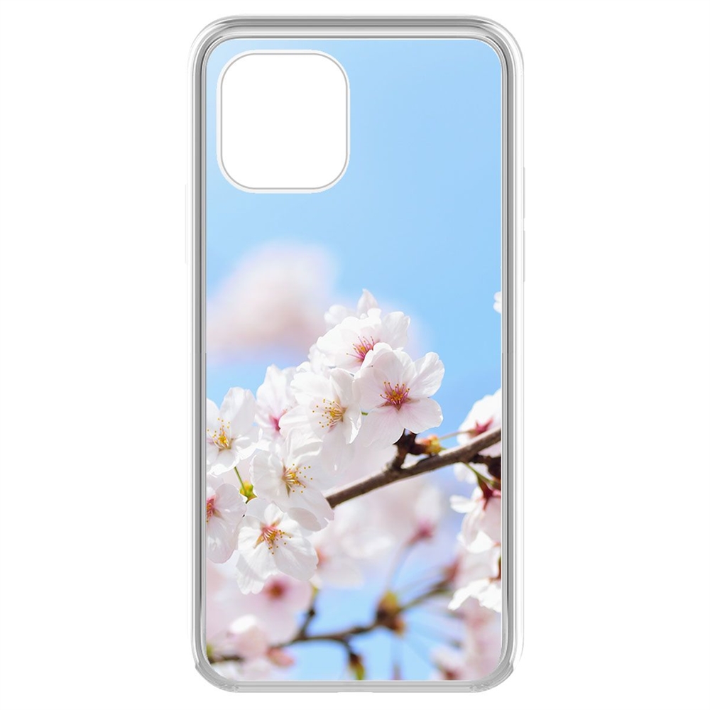 

Чехол-накладка Krutoff Clear Case Цветение для iPhone 11 Pro, Прозрачный