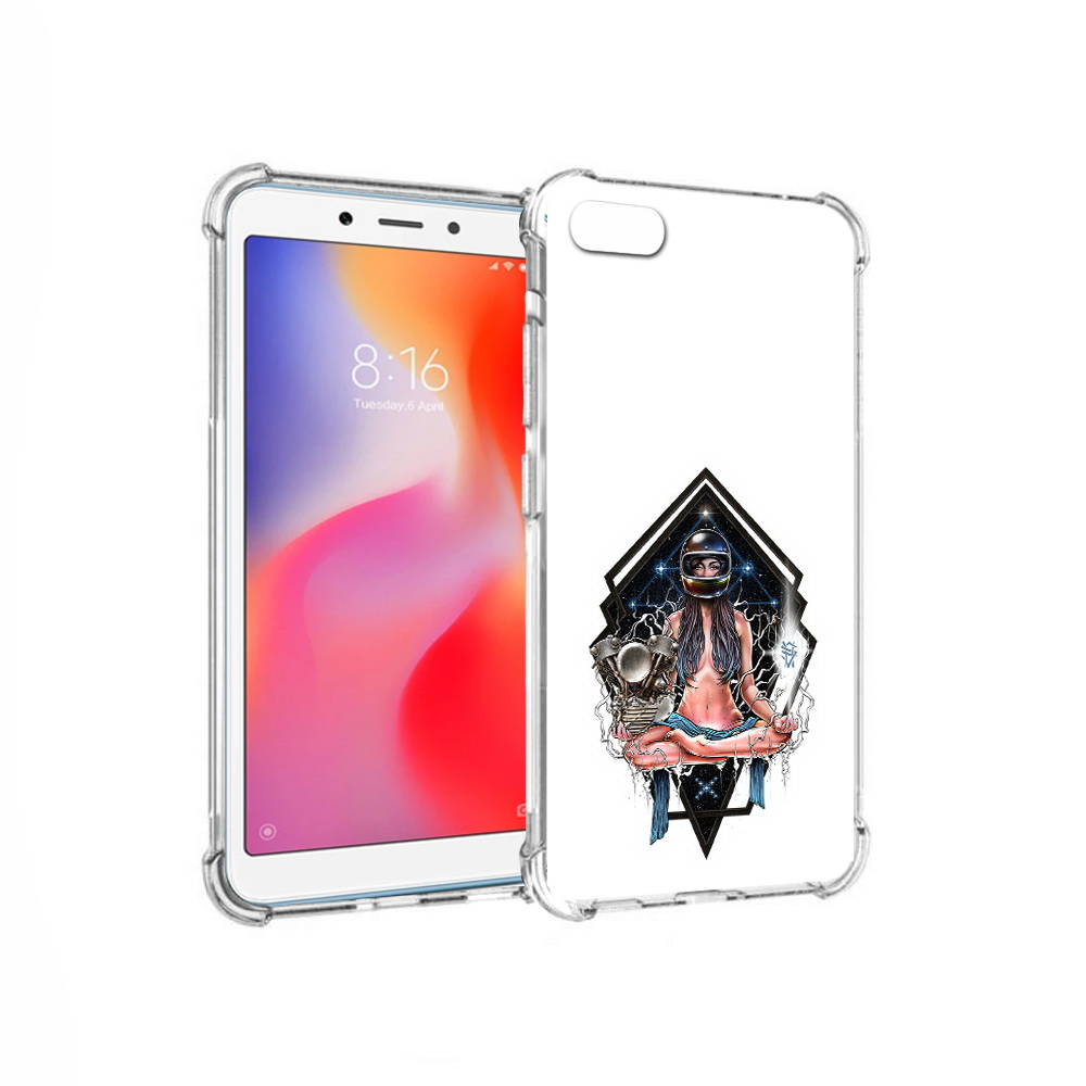 

Чехол MyPads Tocco для Xiaomi Redmi 6A красивая девушка в шлеме (PT113916.305.406), Прозрачный, Tocco