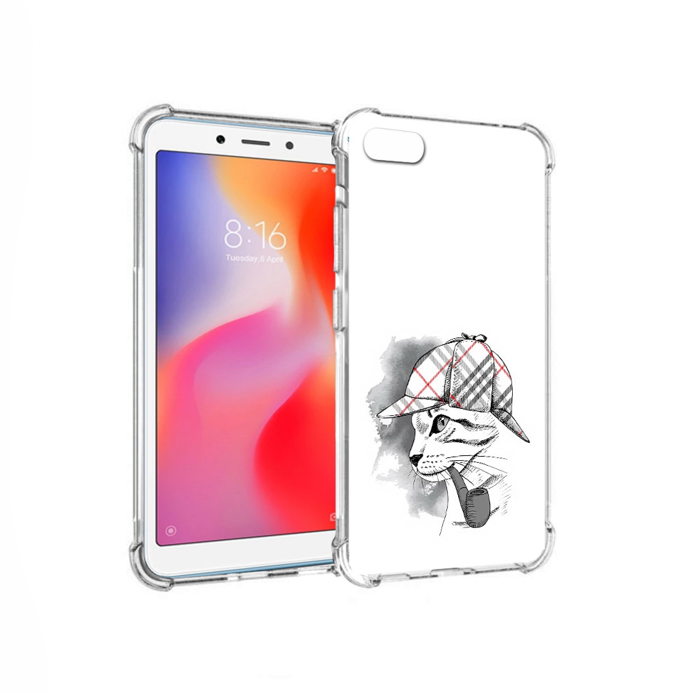 Чехол MyPads Tocco для Xiaomi Redmi 6A кошка с трубкой (PT113916.305.405)
