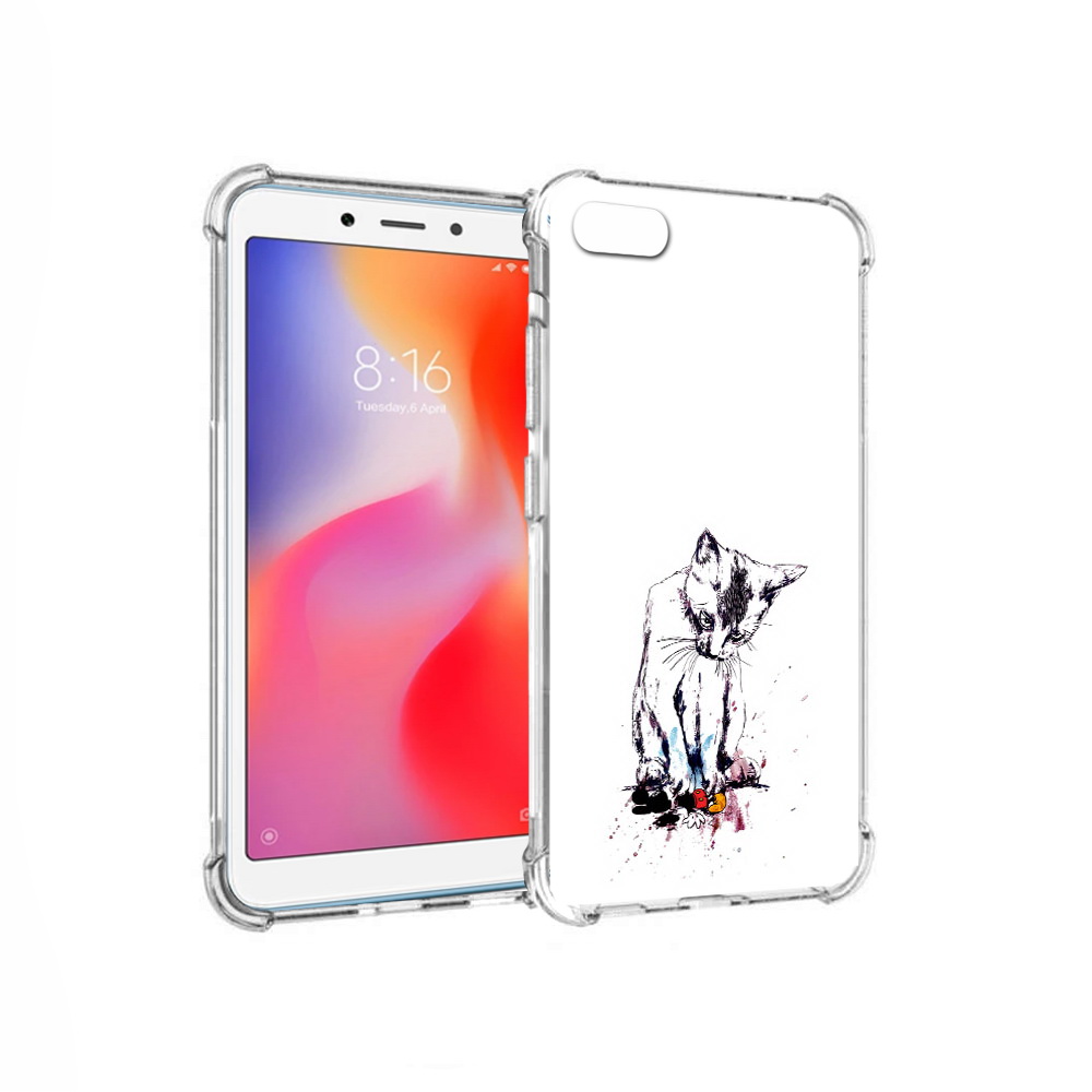 

Чехол MyPads Tocco для Xiaomi Redmi 6A кот и микки (PT113916.305.399), Прозрачный, Tocco