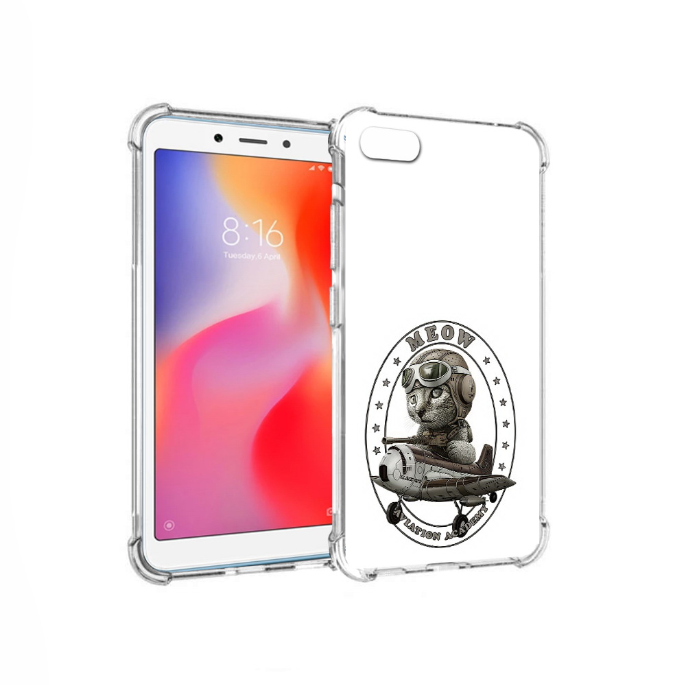 

Чехол MyPads Tocco для Xiaomi Redmi 6A кот в самолете (PT113916.305.395), Прозрачный, Tocco
