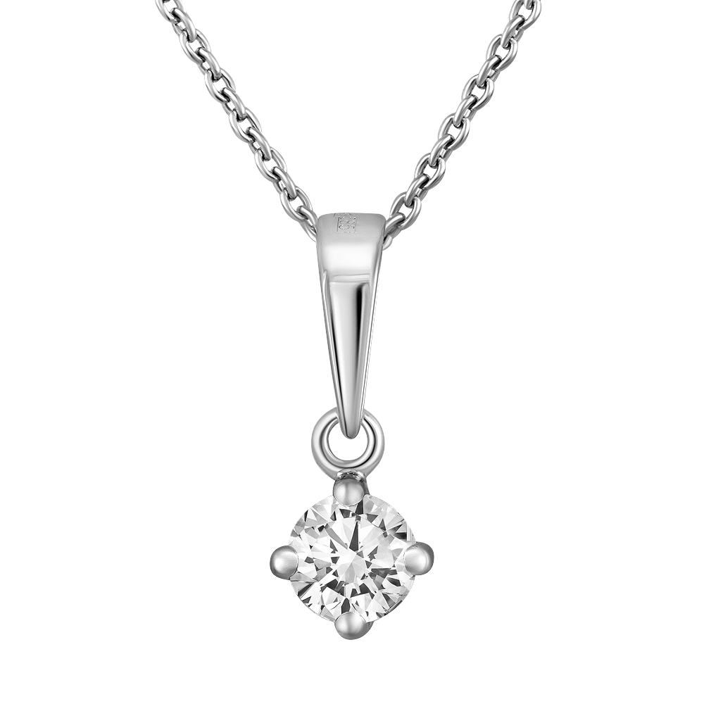 

Подвеска из белого золота с бриллиантом выращенным IQ Diamonds 1216-P5W-RD35EFGVS-IG, 1216-P5W-RD35EFGVS-IG