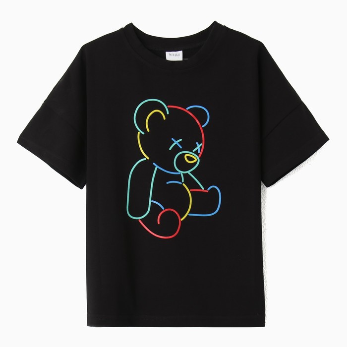 

MINAKU Футболка детская MINAKU "Gummy bear", цвет чёрный, рост 122 см, Черный, 000811912