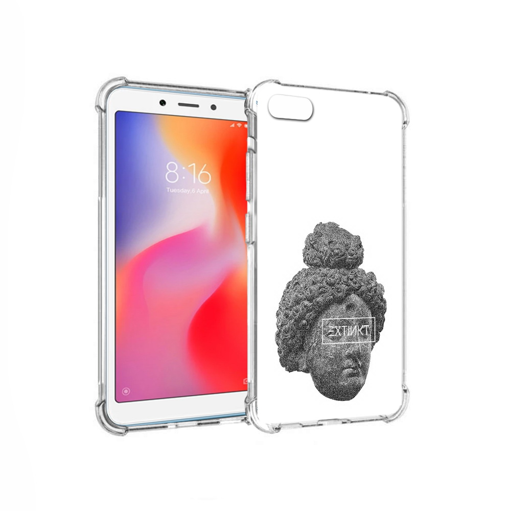 

Чехол MyPads Tocco для Xiaomi Redmi 6A каменное лицо девушки (PT113916.305.383), Прозрачный, Tocco