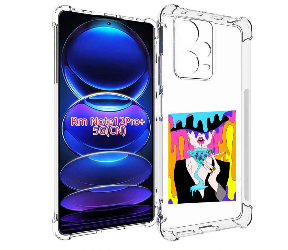 

Чехол MyPads плавленая девушка акварель женский для Xiaomi Redmi Note 12 Pro + Plus, Прозрачный, Tocco