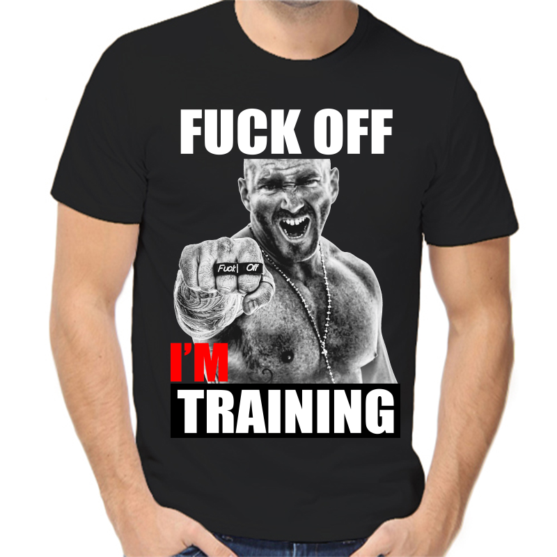 

Футболка мужская черная 42 р-р fuck off im training, Черный, fm_fuck_off_im_training