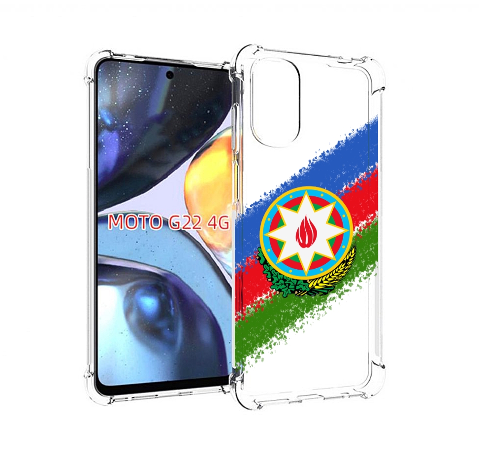 

Чехол MyPads герб флаг Азербайджана для Motorola Moto G22 4G, Прозрачный, Tocco