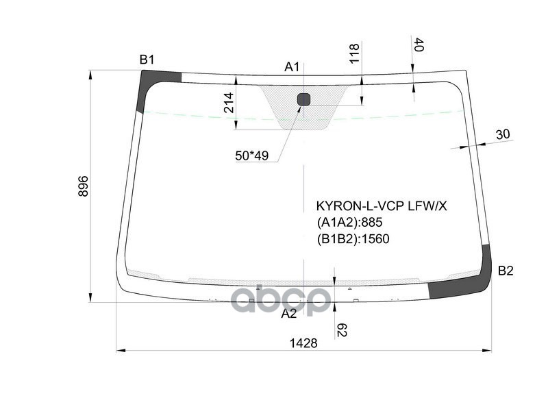 Стекло Лобовое Ssangyong Kyron 05-16/Actyon/Actyon Sport 06- Xyg Арт. Kyron-L-Vcp Lfw/X