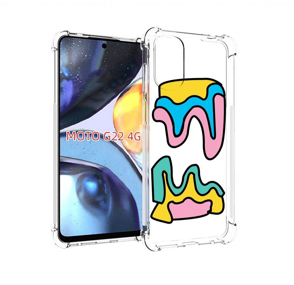 

Чехол MyPads вытекающая-абстракция для Motorola Moto G22 4G, Прозрачный, Tocco