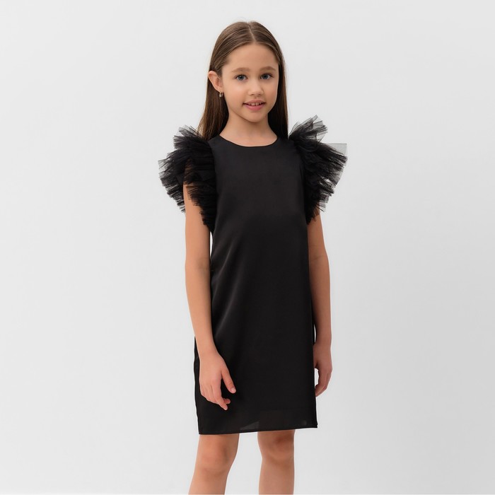 MINAKU Платье нарядное детское, цвет чёрный, рост 122 см