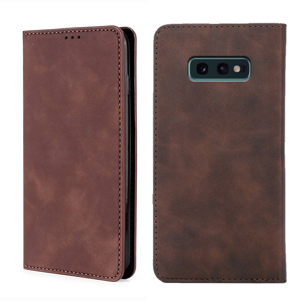 

Чехол-книжка MyPads для Samsung Galaxy S10e (SM-G970F) / Самсунг S10e мягкое прикоснове..., Коричневый
