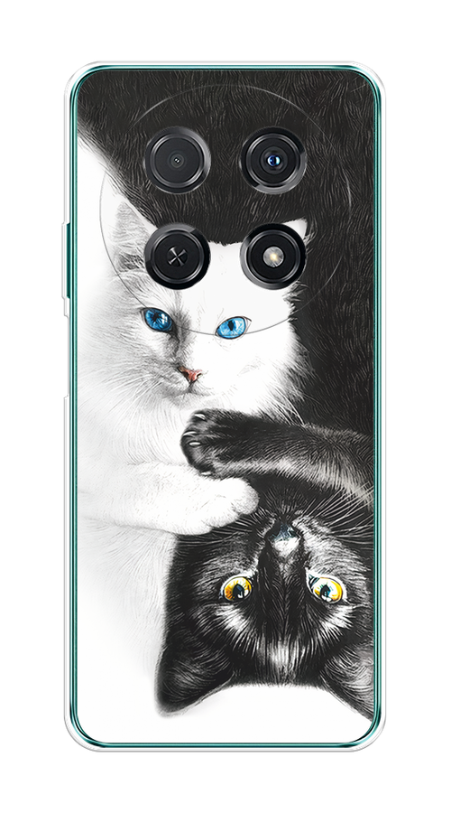 

Чехол на Huawei Nova 12i "Коты Инь-Янь", Черный;белый;голубой, 6123950-1