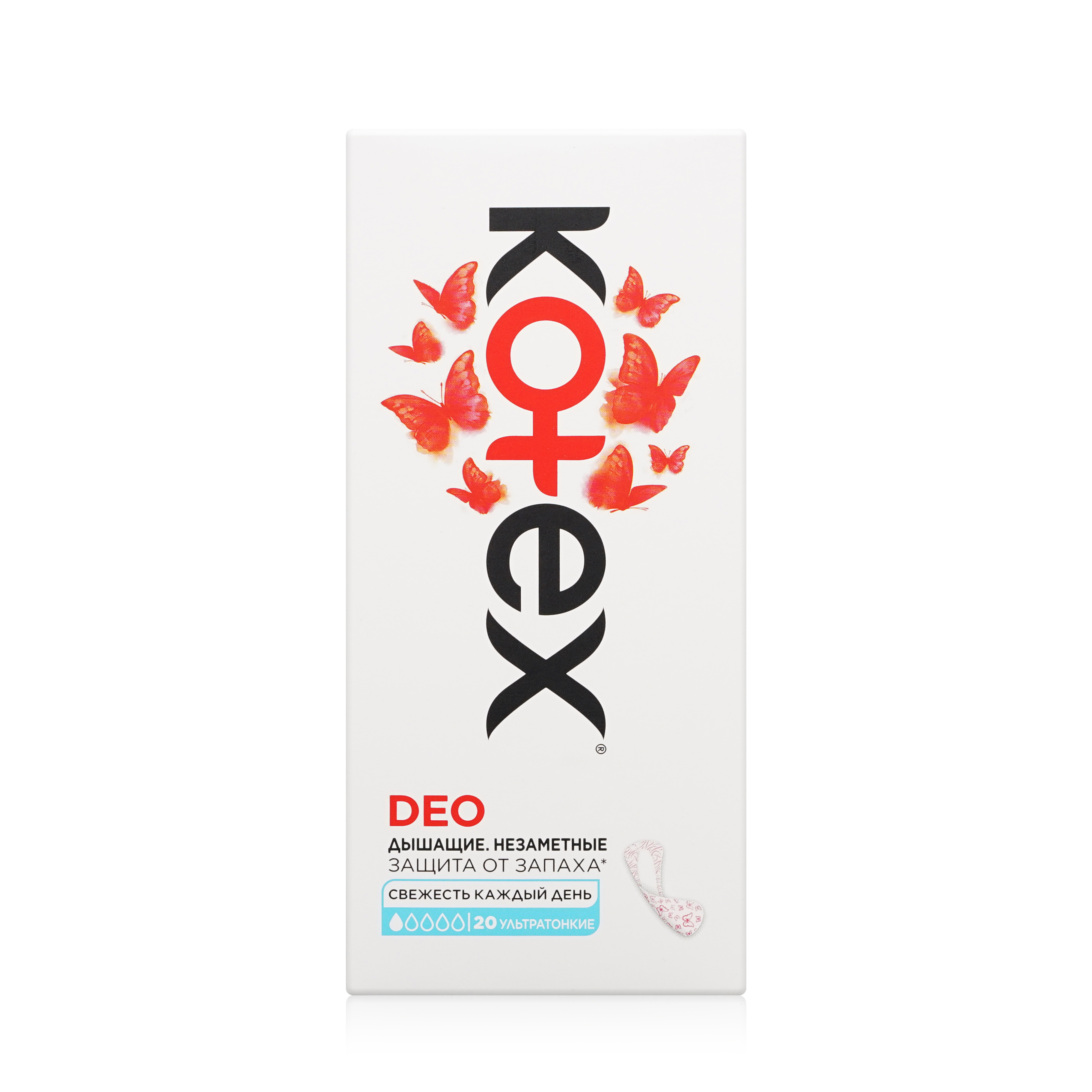 

Прокладки женские ежедневные Kotex Deo Ultraslim 20 шт., Белый