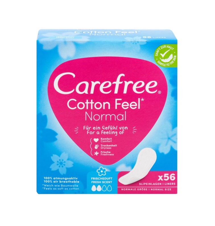Прокладки женские ежедневные Carefree Cotton Fresh Normal 56 шт.
