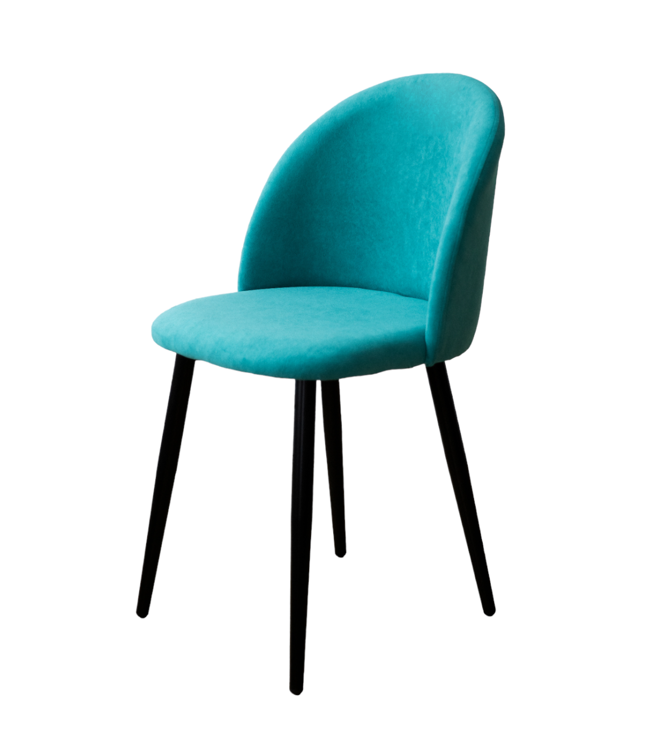 Стул кухонный Expertmebel18 бирюзовый на черных ножках